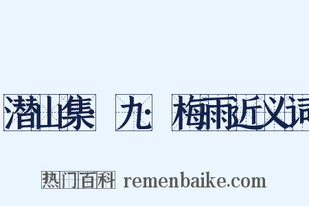 潜山集·九·梅雨近义词是什么意思的图片